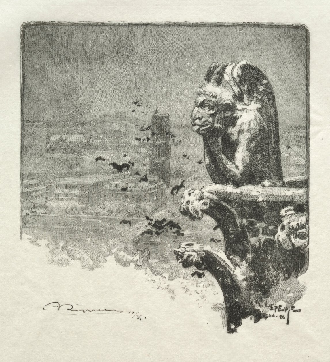 Le Stryge de Notre Dame - Auguste Louis Lepère
