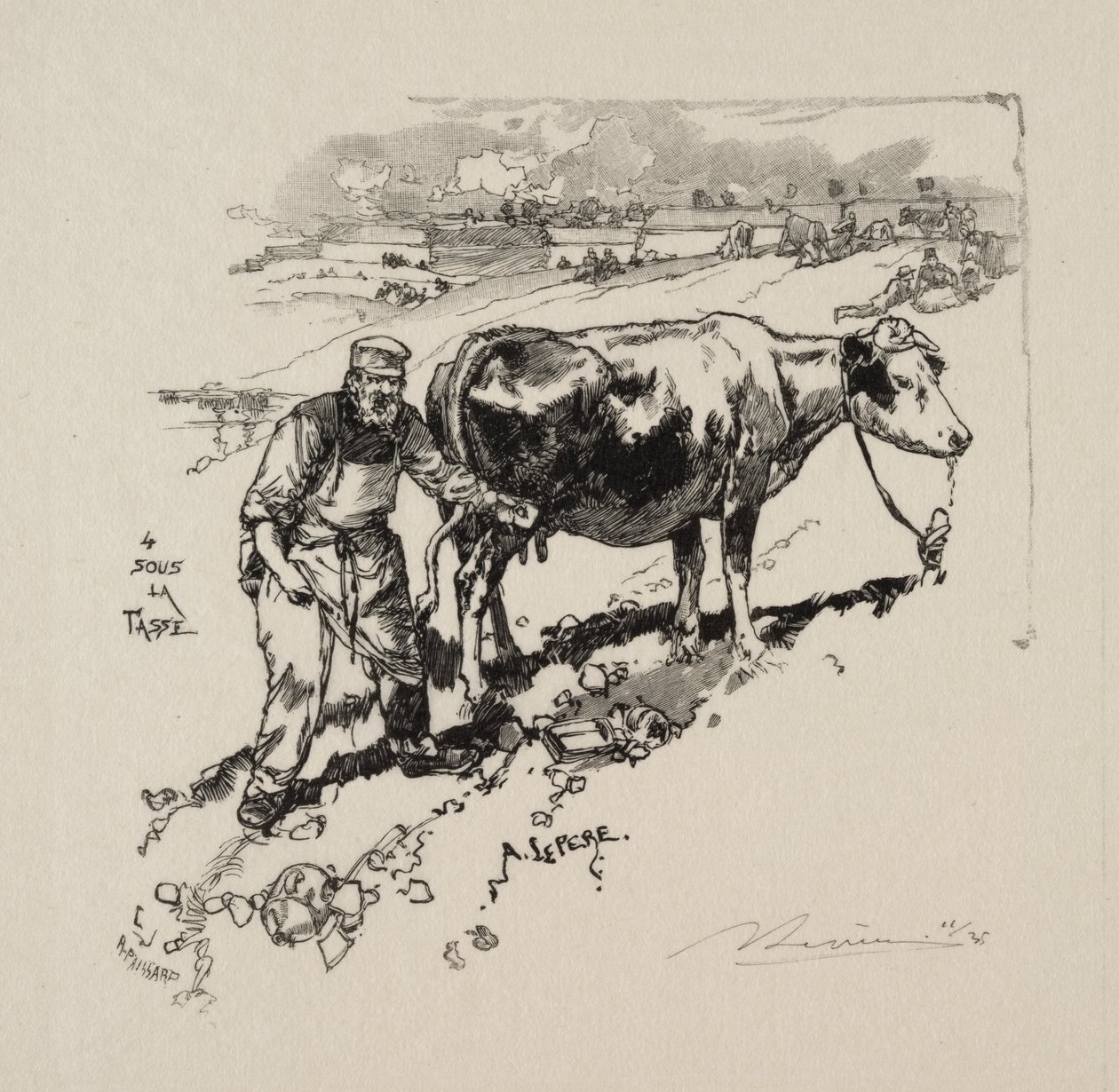 Le marchand de lait - Auguste Louis Lepère