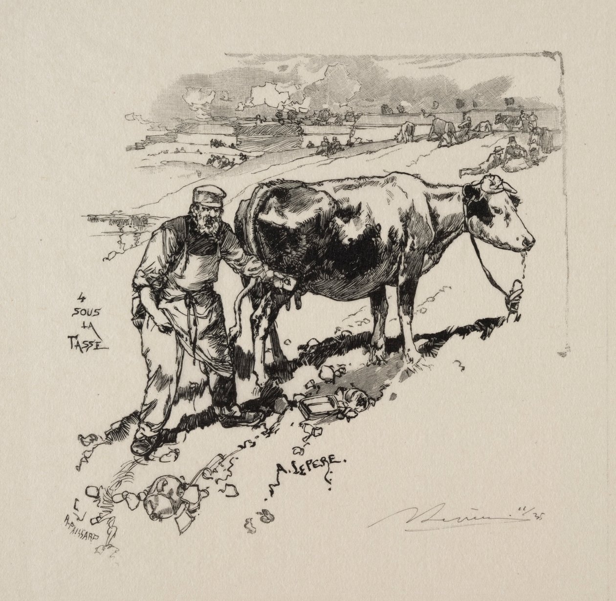 Le marchand de lait - Auguste Louis Lepère