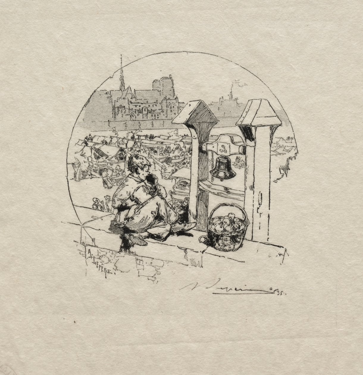 Marché aux Pommes, No. 2 - Auguste Louis Lepère
