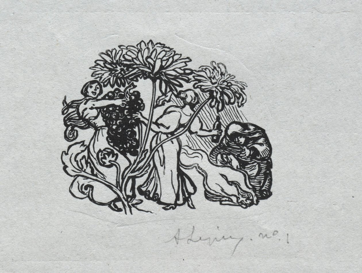 Almanach de Paris, 1897 : Queue de chapitre, Automne, 1897 - Auguste Louis Lepère