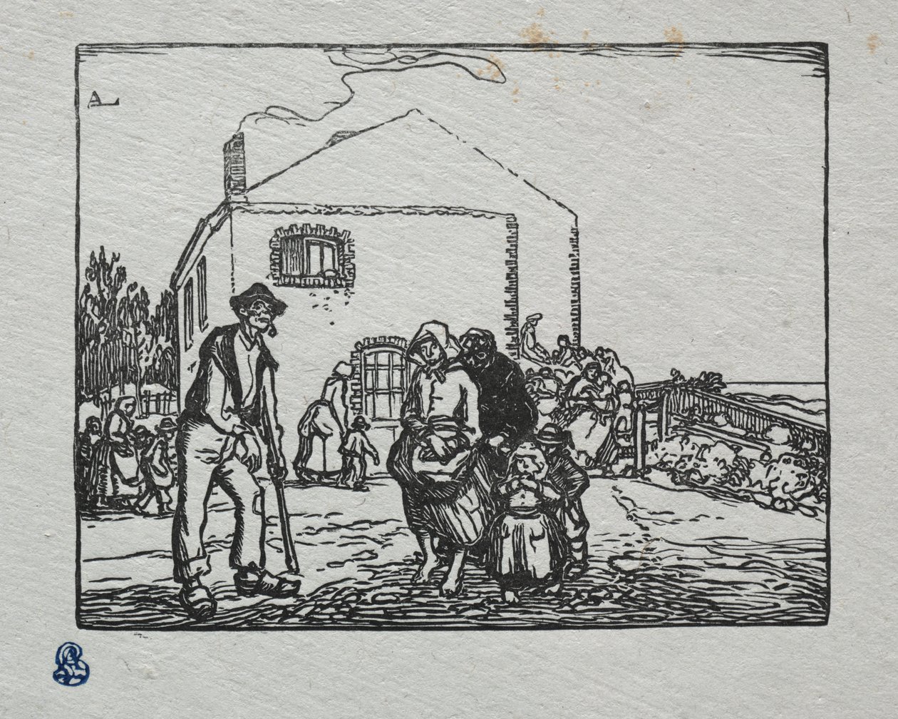 Les Mendiants à la Dernière Maison - Auguste Louis Lepère