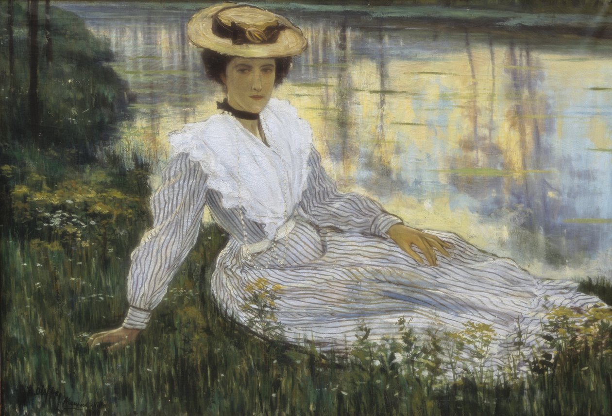 Jeune femme au bord de l