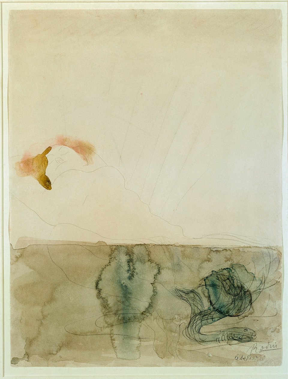 Nu avec un serpent - Auguste Rodin