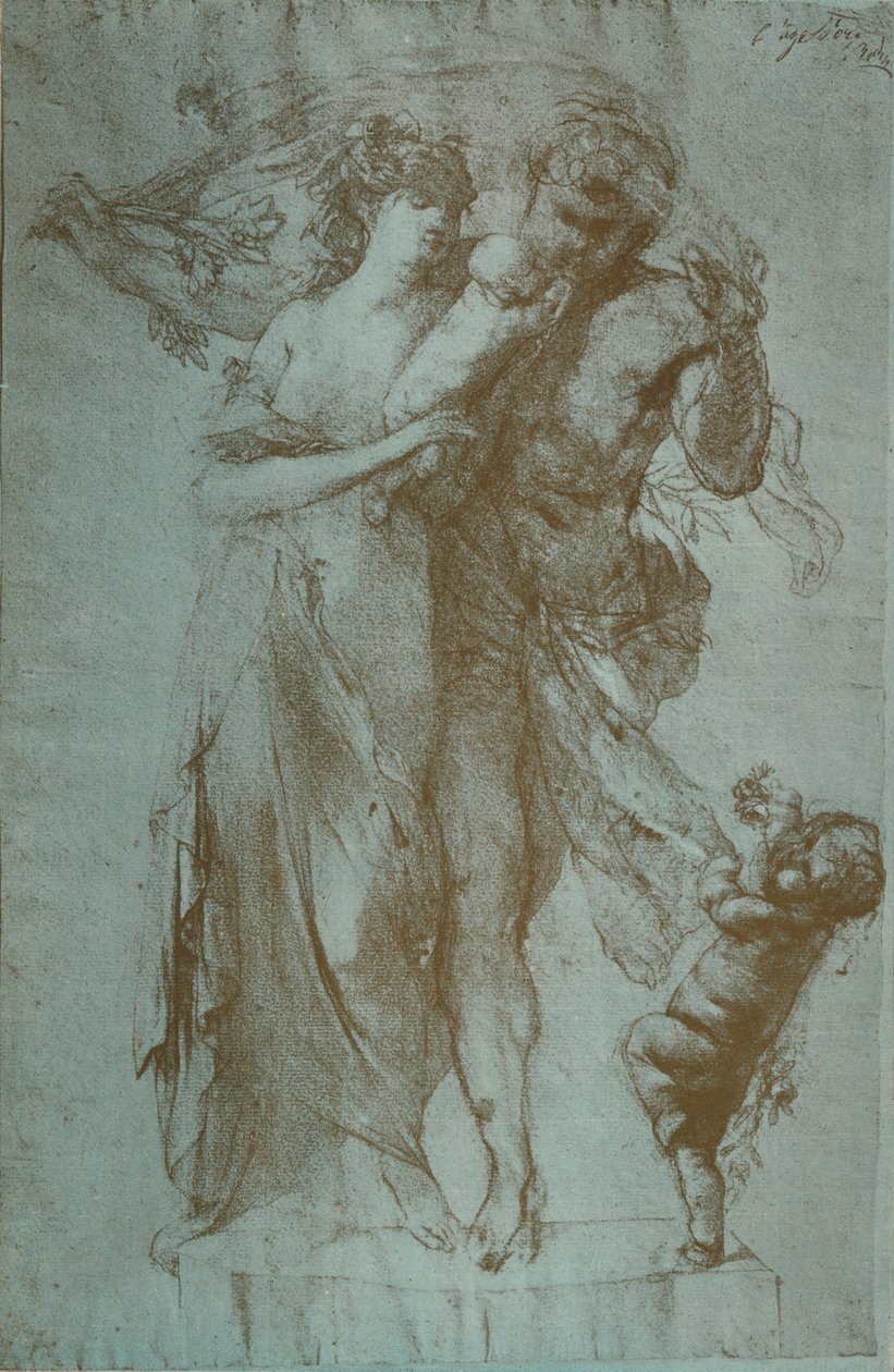 Dessin au crayon par Auguste Rodin - Auguste Rodin