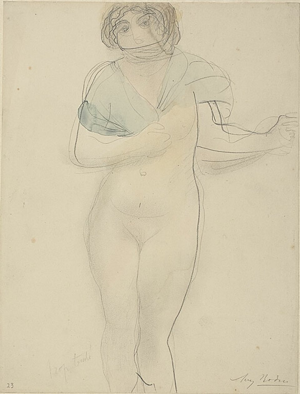 Femme avec un châle - Auguste Rodin