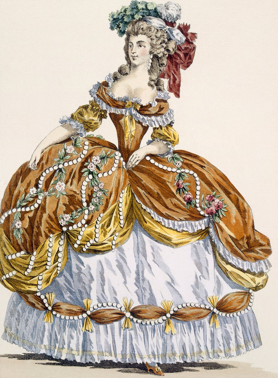 Grande robe de cour dans le nouveau style, gravée par Dupin, planche 291 de 
