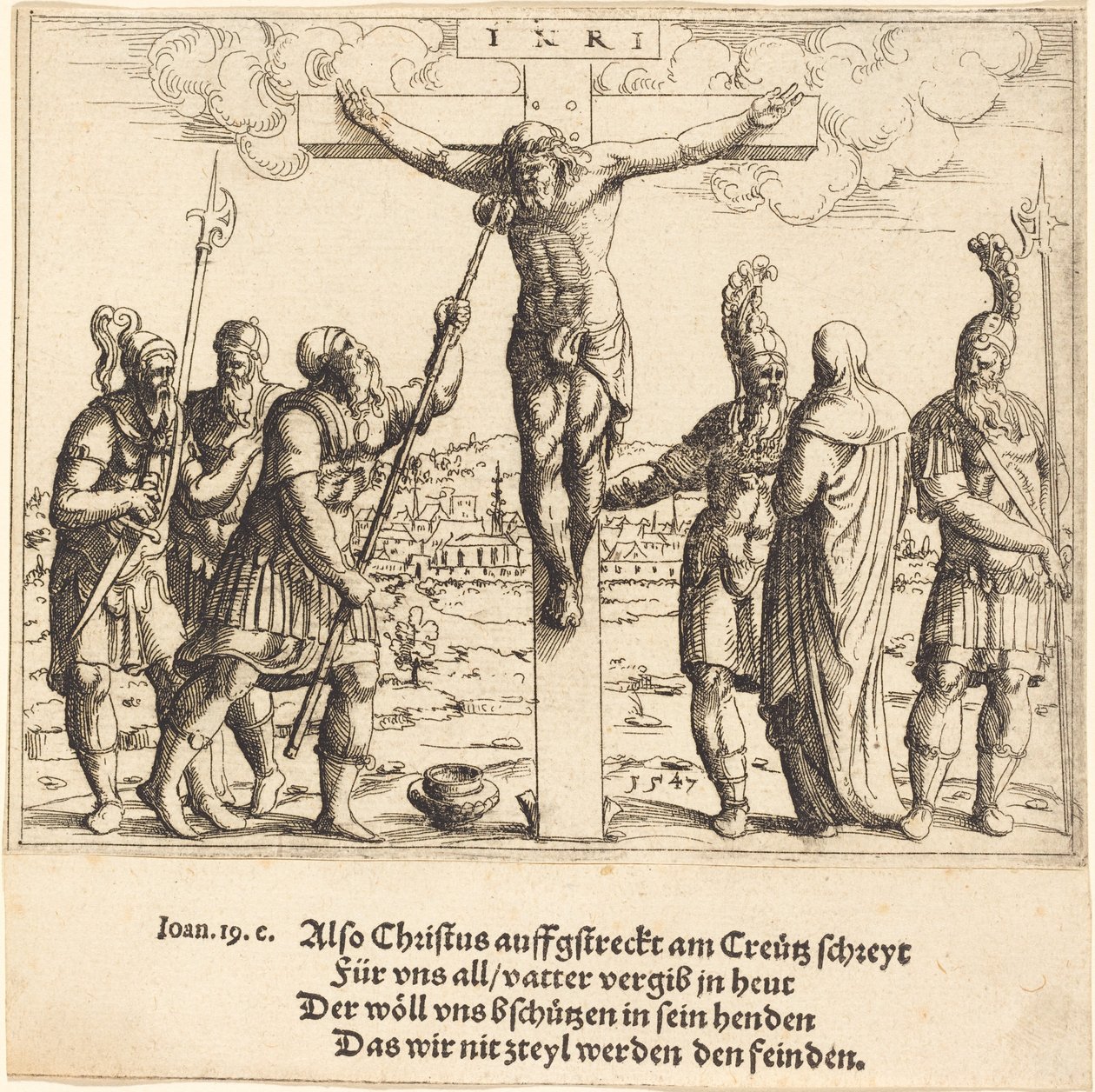 Le Christ reçoit du vinaigre à boire, 1547 - Augustin Hirschvogel