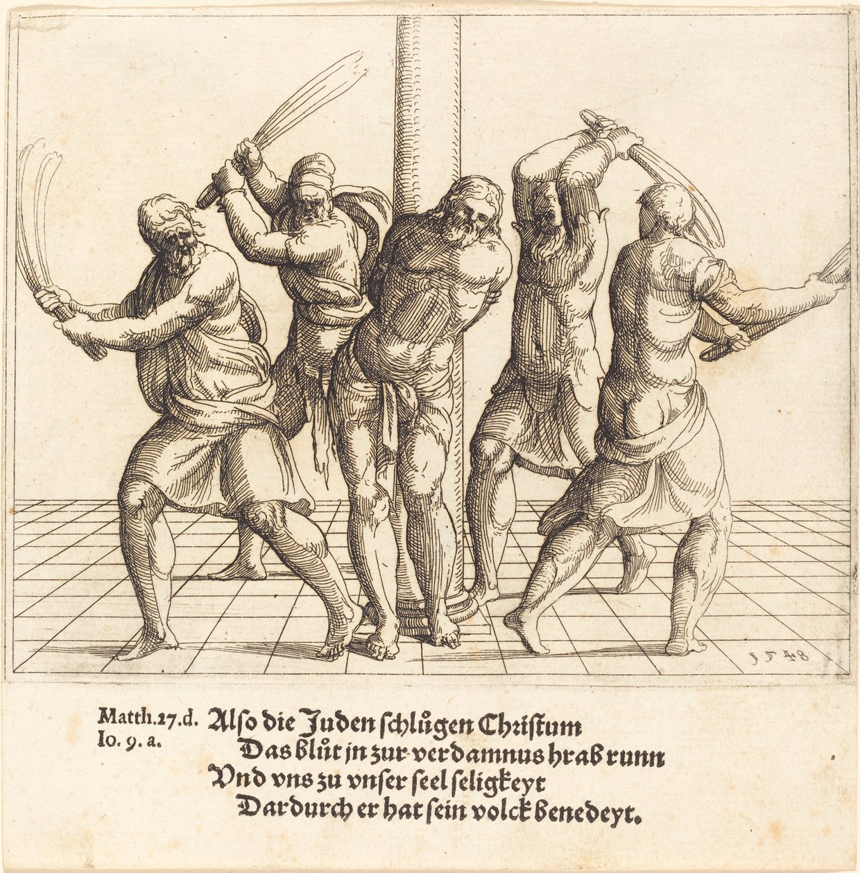La Flagellation - Augustin Hirschvogel