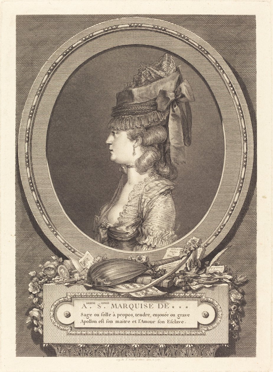 Adrienne Sophie Marquise de *** - Augustin de Saint Aubin