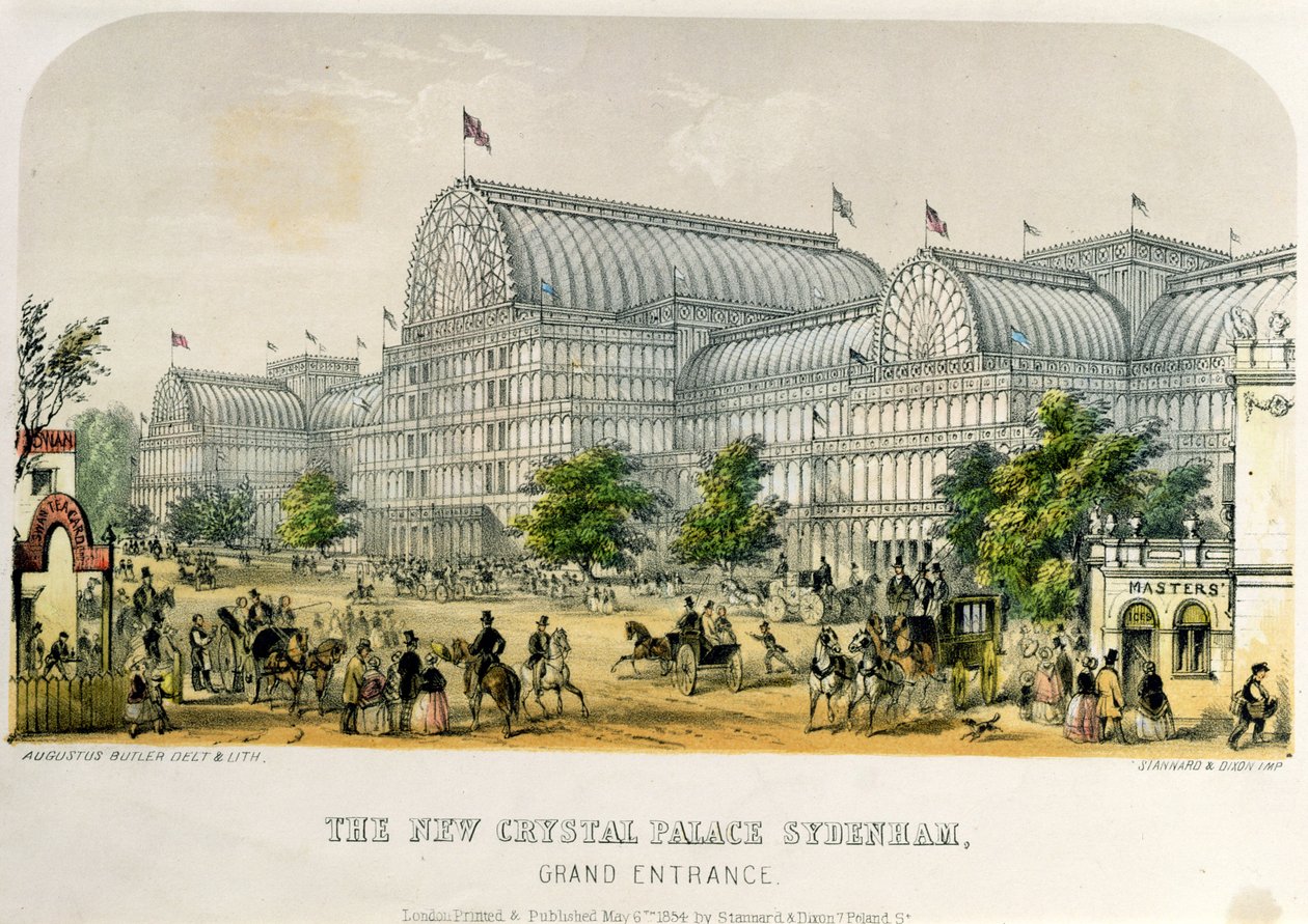 Le Nouveau Crystal Palace Sydenham, Grande Entrée, pub. 1854 - Augustus Butler