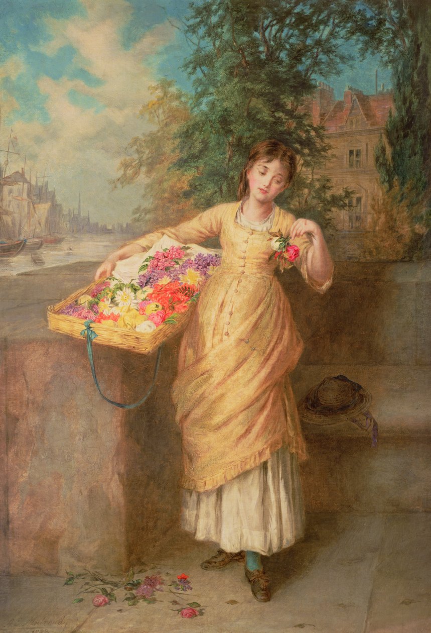 Le Vendeur de fleurs, 1882 - Augustus Edward Mulready
