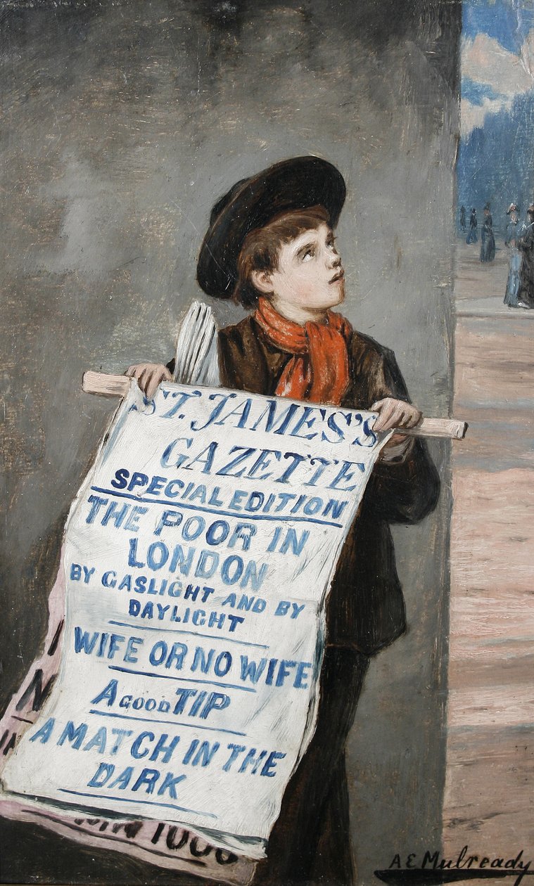 Un livreur de journaux londonien - Augustus Edwin Mulready