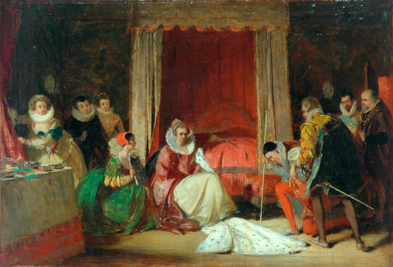 La reine Elizabeth en colère - Augustus Leopold Egg