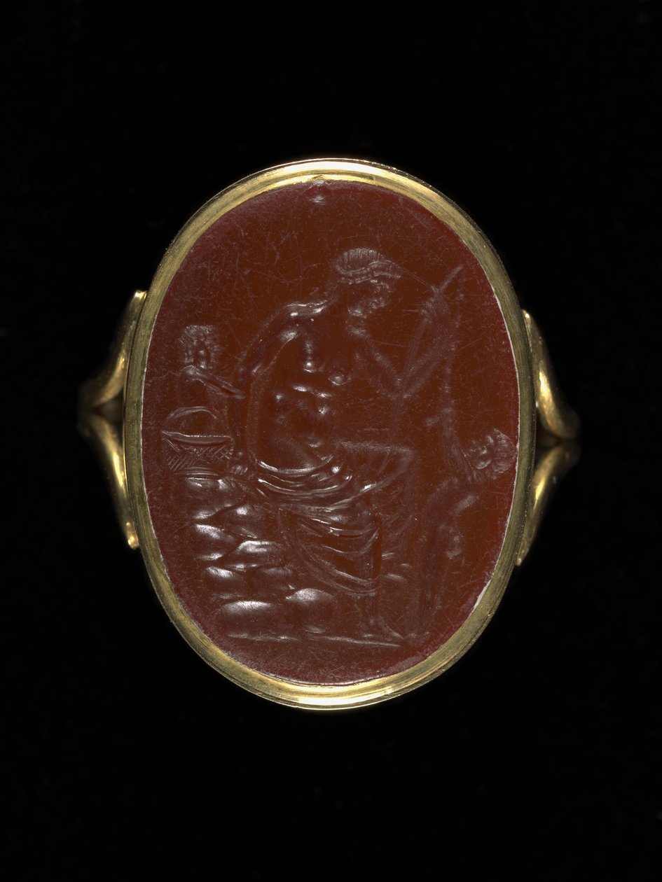 Pierre à anneau représentant Aphrodite, c.100-70 av. J.-C. - Aulos Aulos