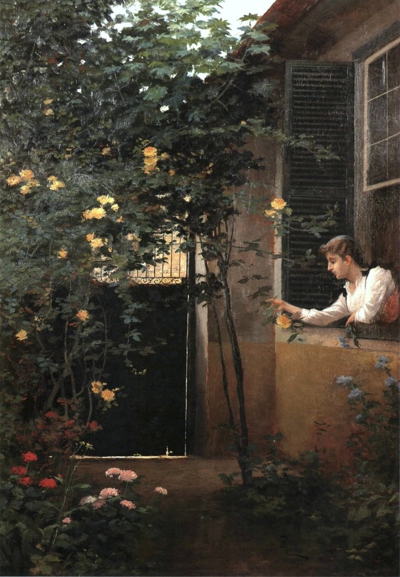 Fille à la fenêtre - Aurelio de Figueiredo