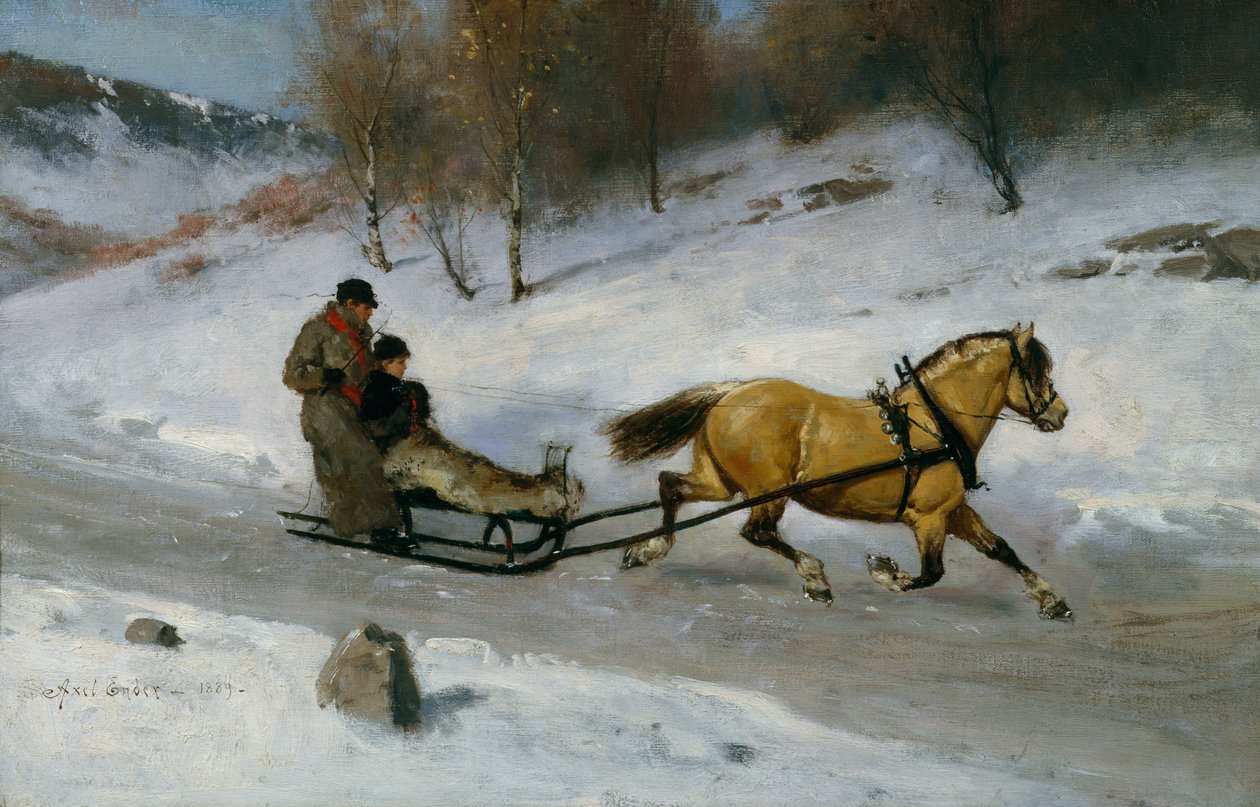 Traîneau à cheval - Axel Hjalmar Ender