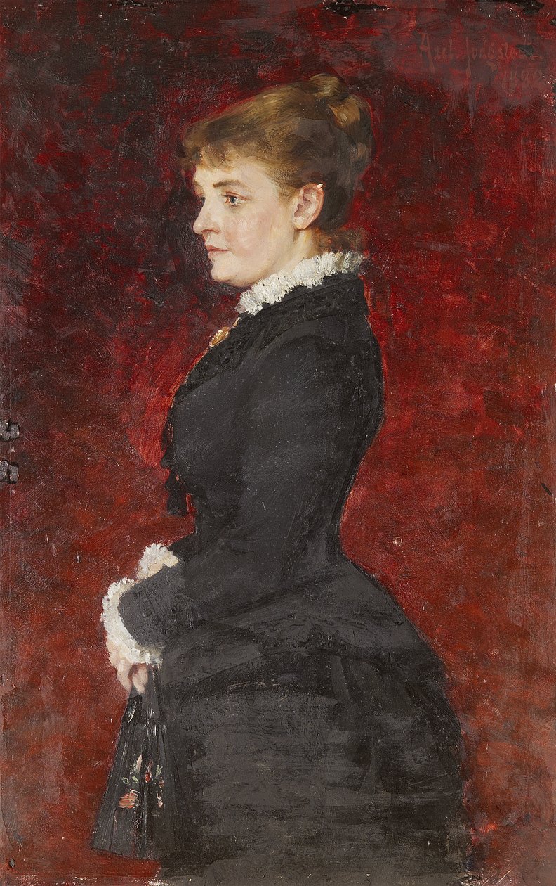 Portrait - Dame en robe noire - Axel Jungstedt