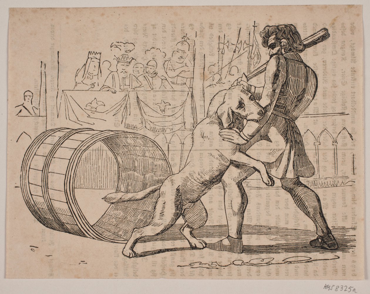 Le combat de Macaire avec le chien - Axel Theodor Kittendorff