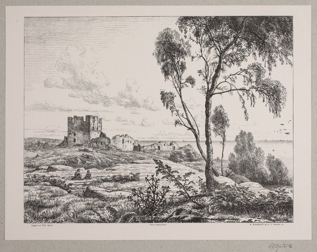 Parti ved Hammershus - Axel Theodor Kittendorff