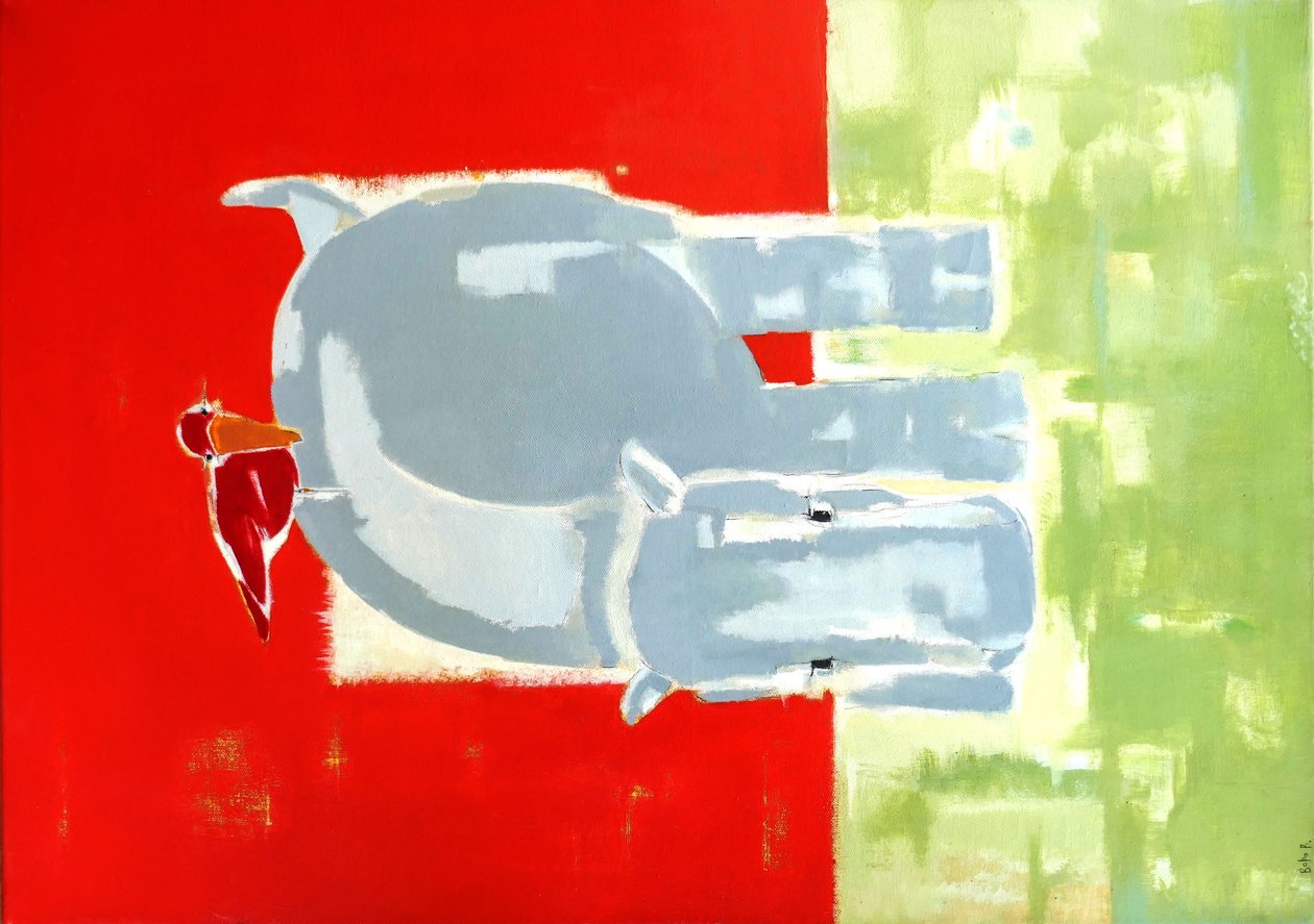 Hippopotame et Oiseau - Babo B.