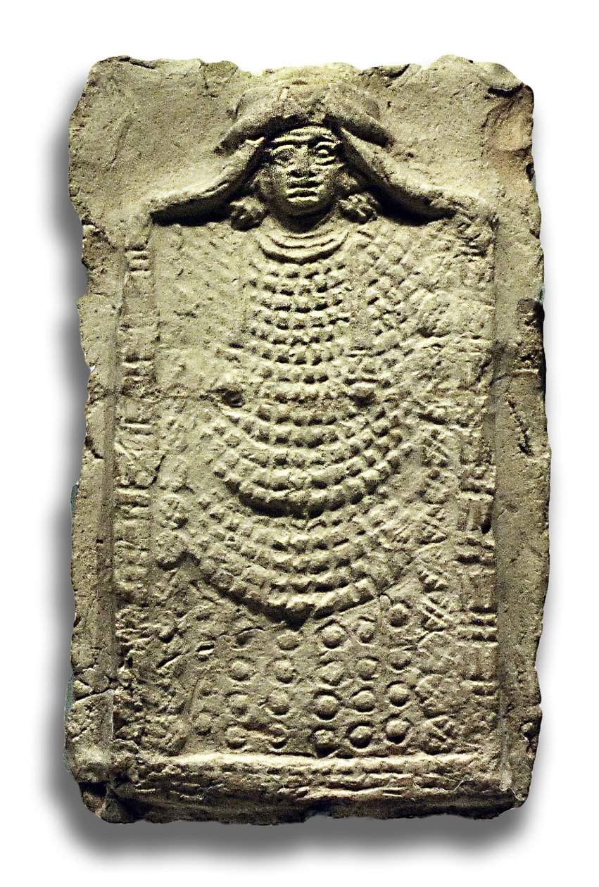 Relief représentant une divinité babylonienne (argile) - Babylonian
