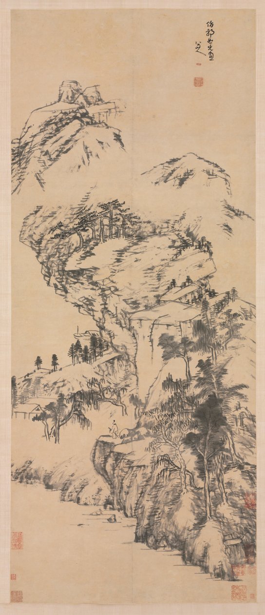 Paysage après Guo Zhongshu - Bada Shanren