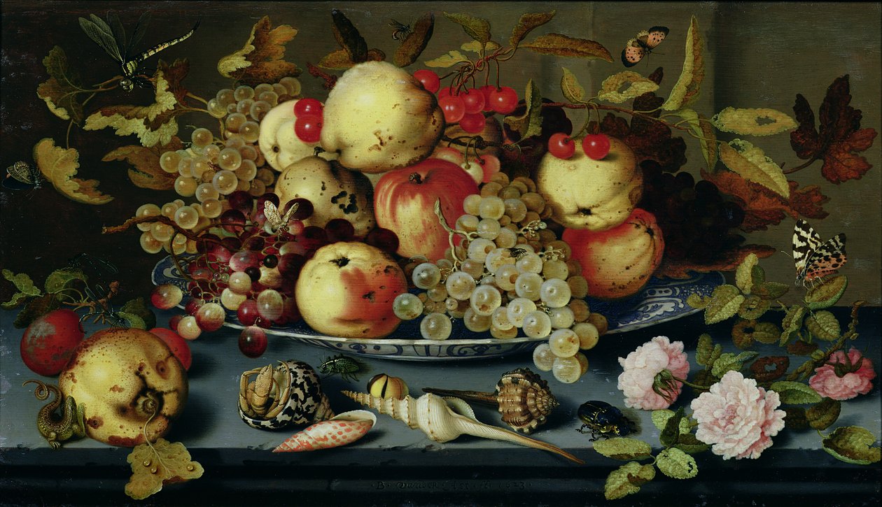 Nature morte avec fruits, fleurs et fruits de mer - Balthasar van der Ast