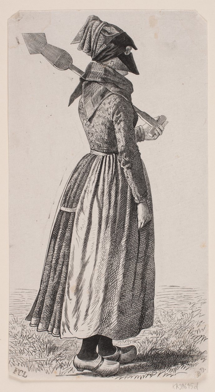 Femme creusant une tranchée de Fanø - Balzer Dahl