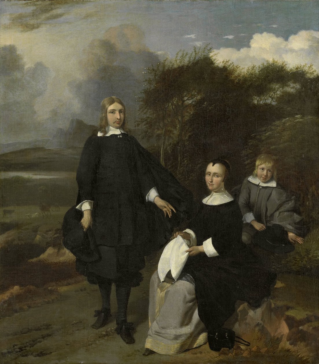 Famille dans un paysage - Barend Graat