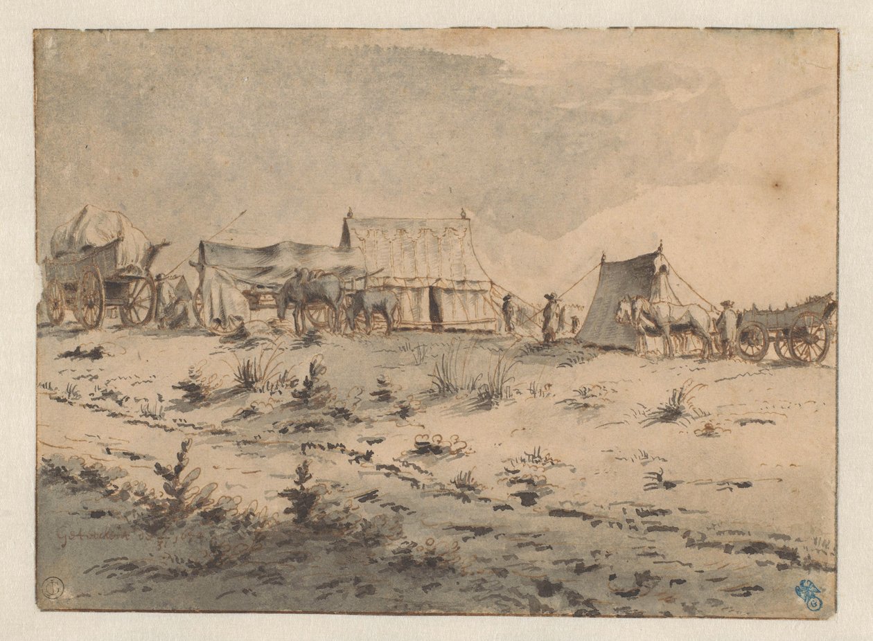 Vue sur une base militaire - Barend Klotz (attributed to)