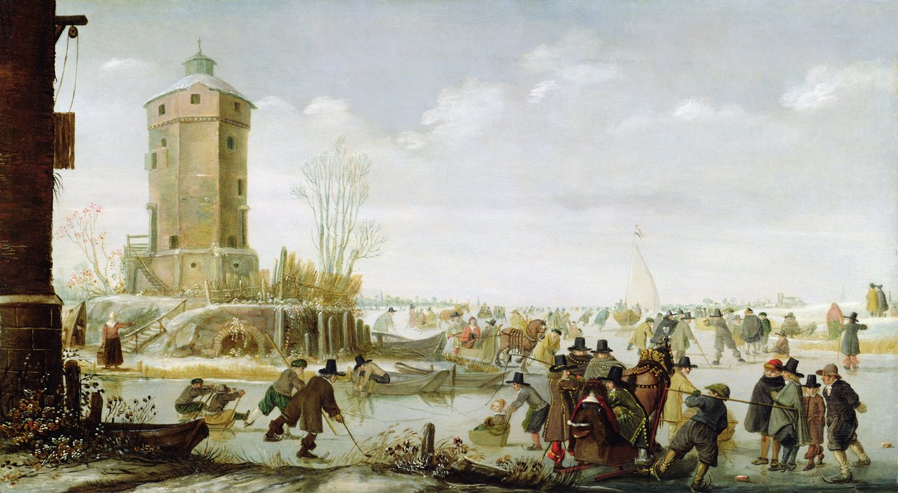 Scène de patinage - Barent Avercamp
