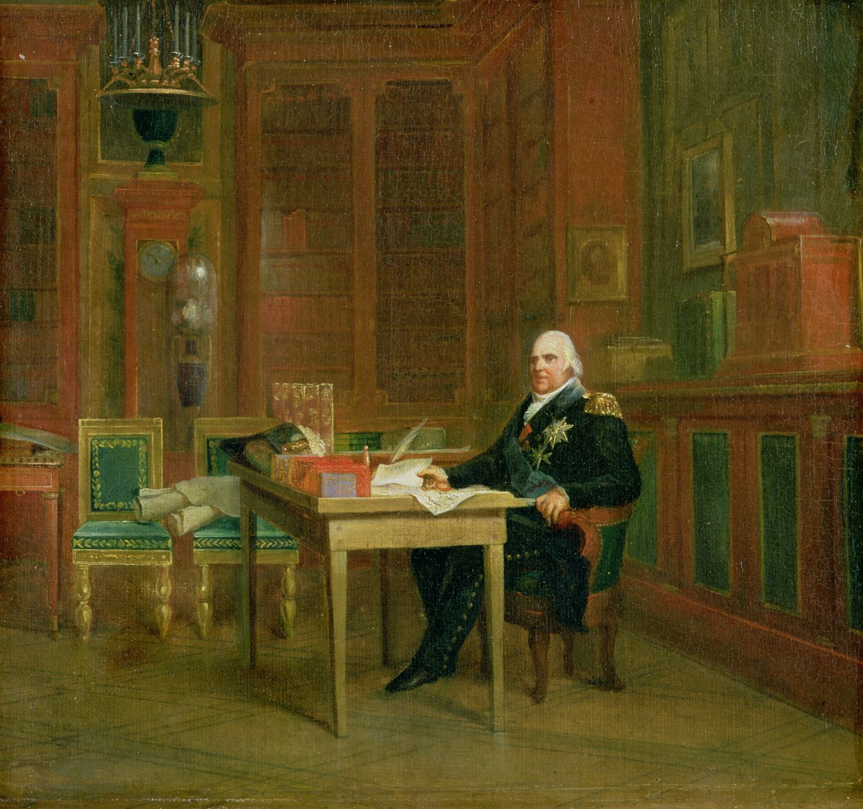 Louis XVIII (1755-1824) dans son étude aux Tuileries - Baron François Pascal Simon Gérard