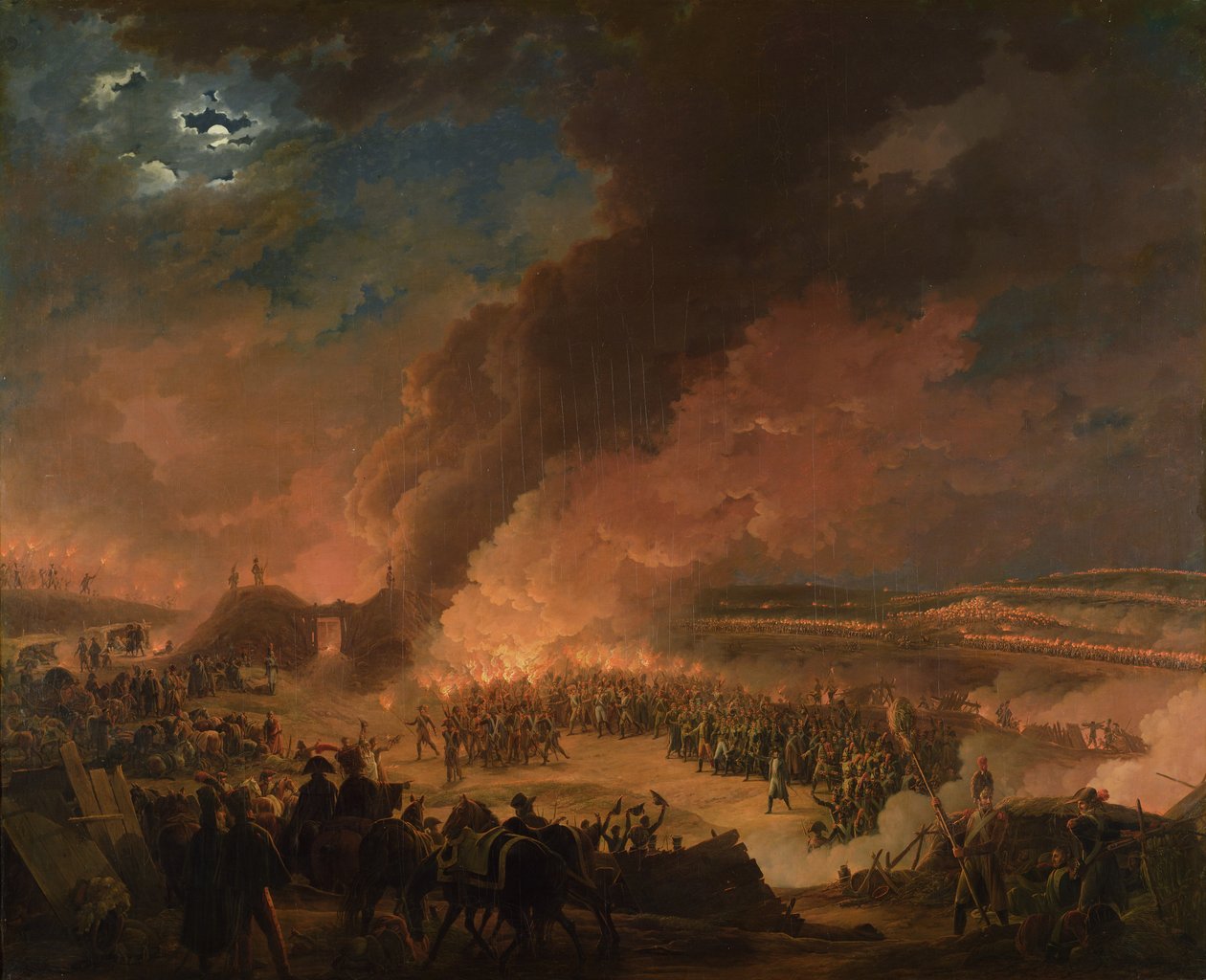 Napoléon (1769-1821) visitant les bivouacs à la veille de la bataille d