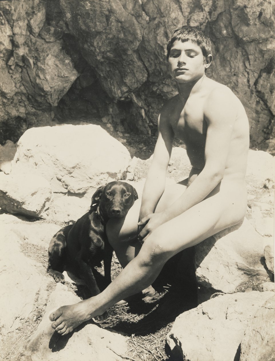 [Garçon et chien nus] - Baron Wilhelm von Gloeden
