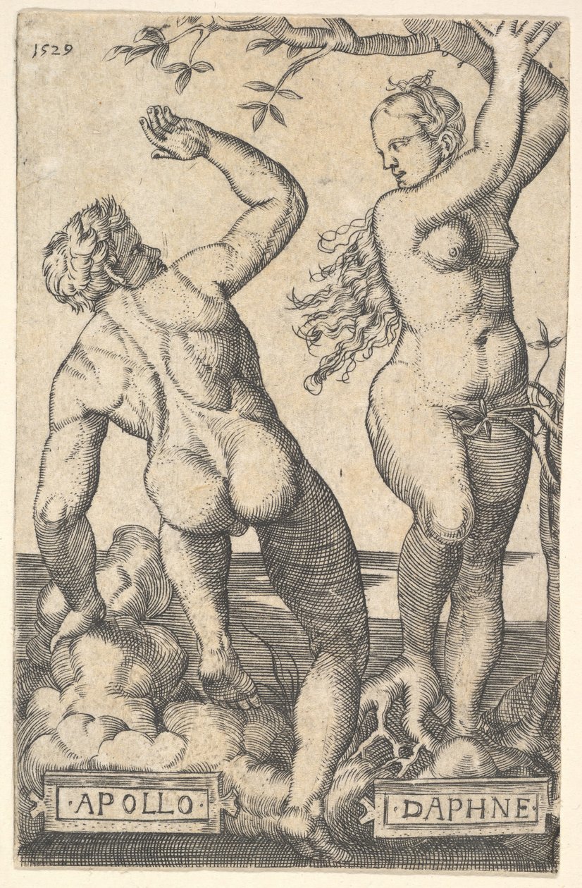Apollon et Daphné, copie inversée - Barthel Beham