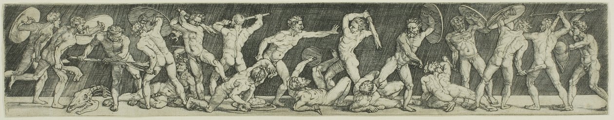 Bataille de dix-huit hommes nus - Barthel Beham