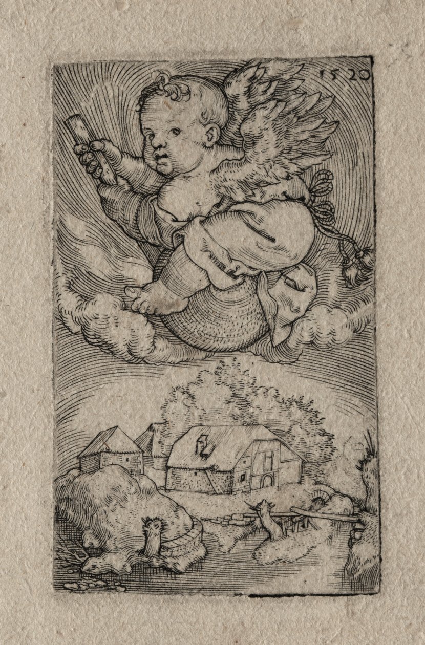 Génie chevauchant une balle - Barthel Beham