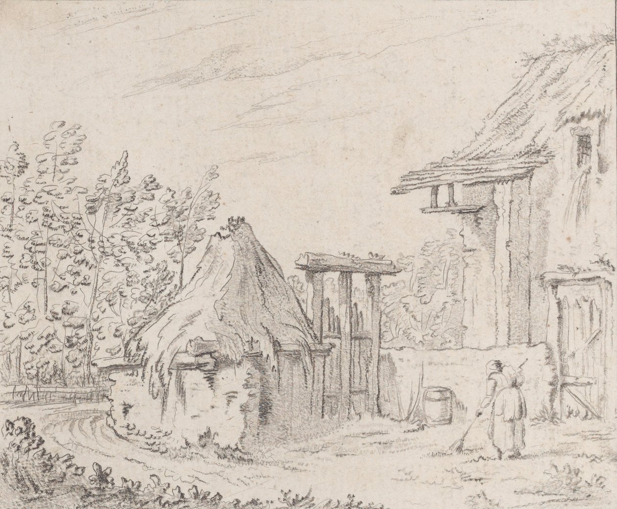 Cour de ferme, 1758 - Barthélémy Augustin Blondel d