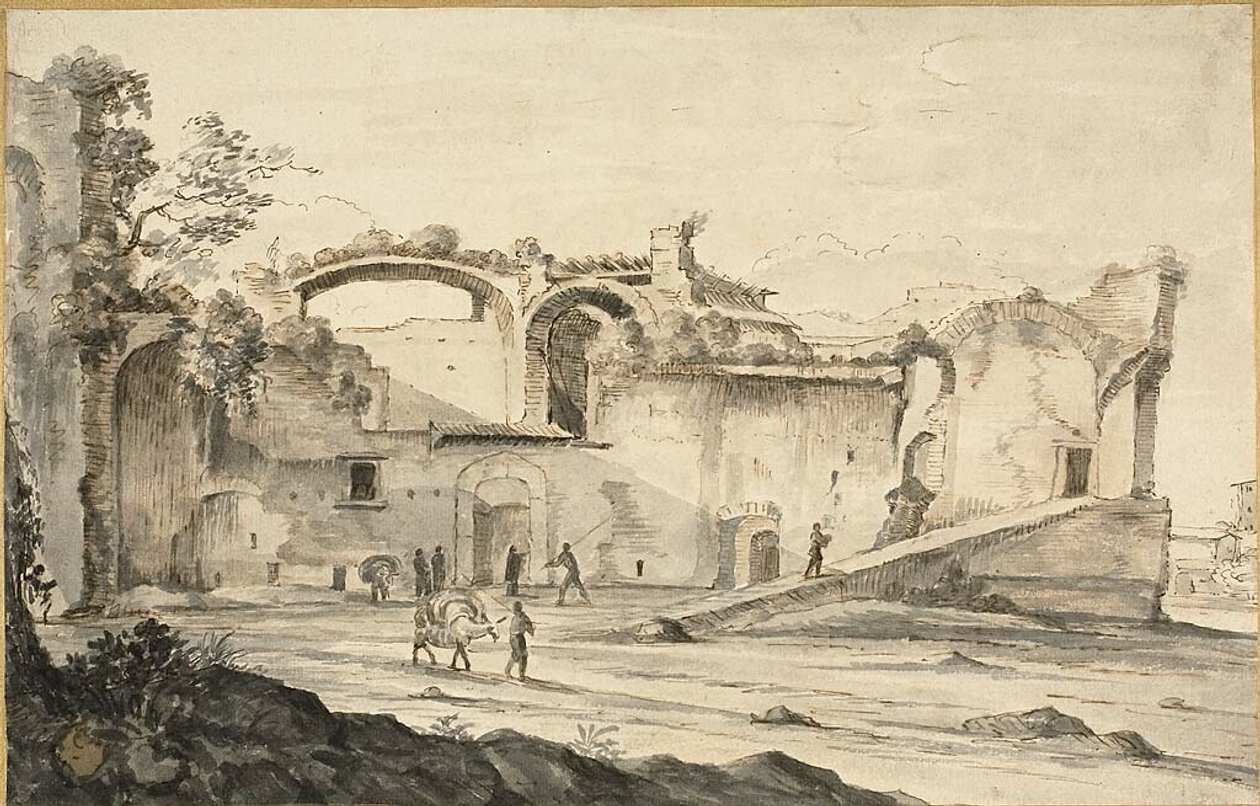Voyageurs devant une ruine - Bartholomeus Breenbergh