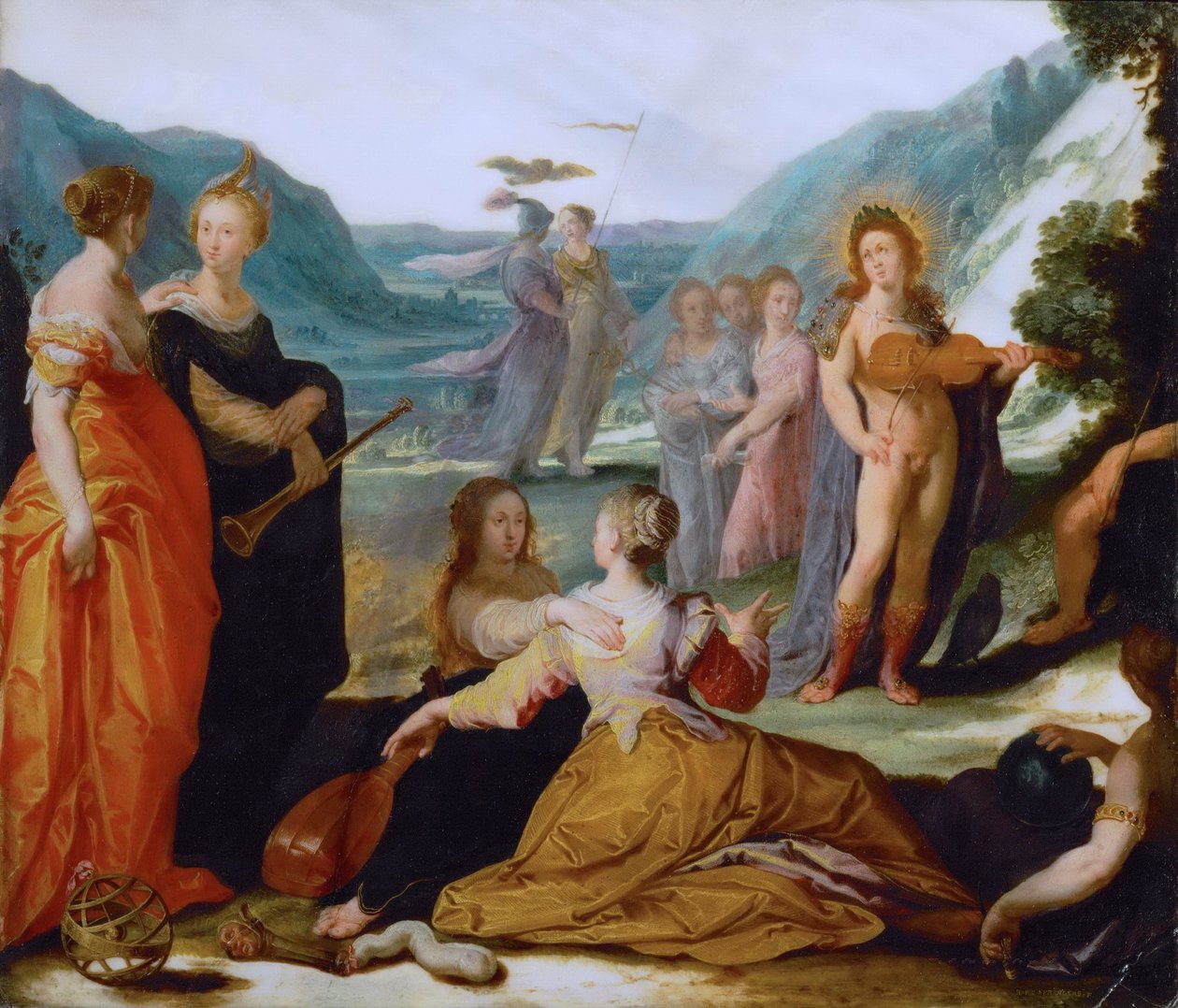 Apollon et les muses - Bartholomeus Spranger
