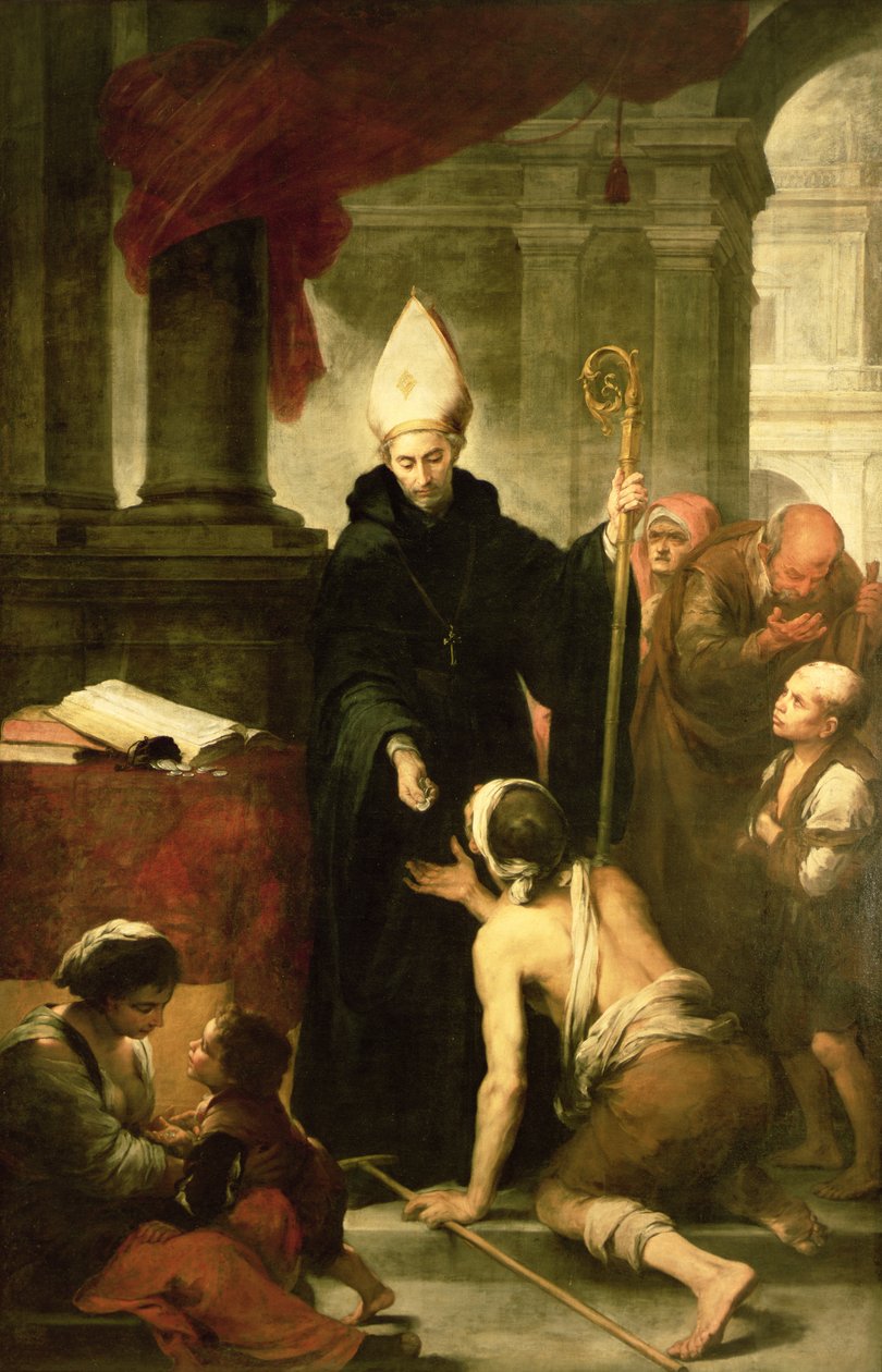 Saint Thomas de Villanueva distribuant des aumônes, 1678 - Bartolomé Esteban Murillo