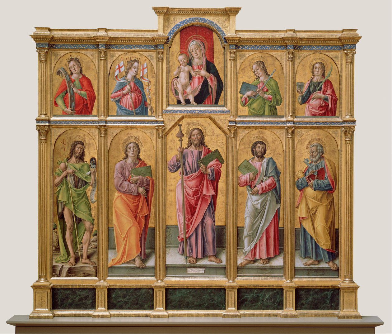 Polyptyque avec Saint Jacques le Majeur, la Vierge à l