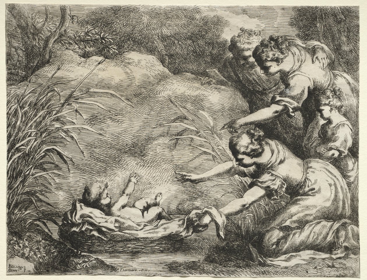Moïse sauvé du Nil - Bartolomeo Biscaino