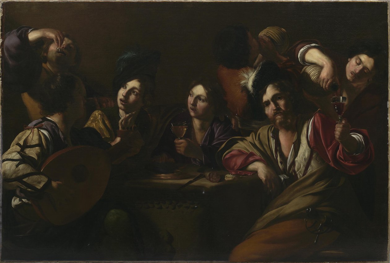 Scène de taverne, vers 1619 - Bartolomeo Manfredi
