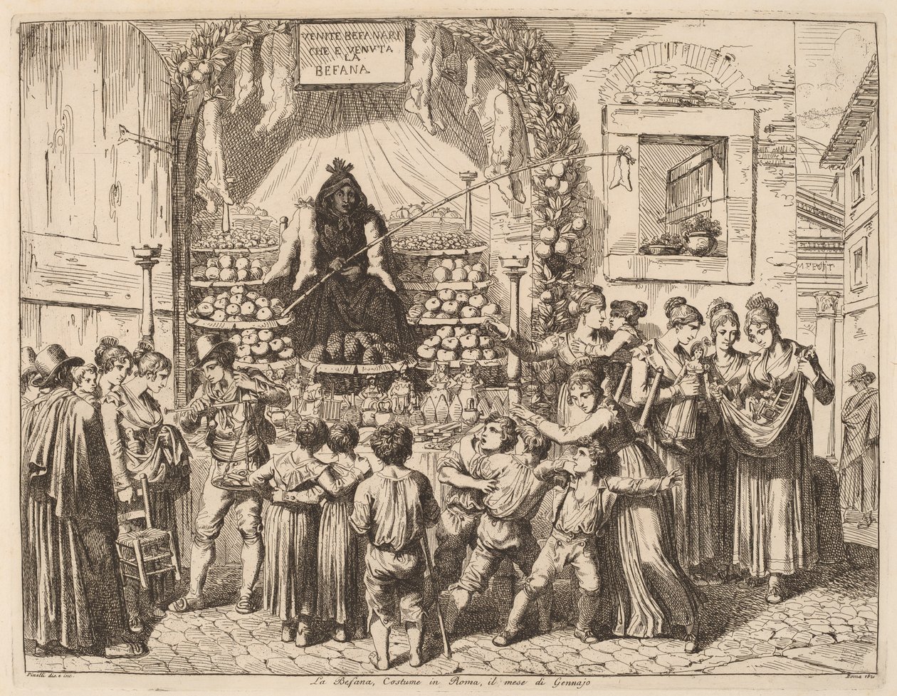 La Befana - Bartolomeo Pinelli