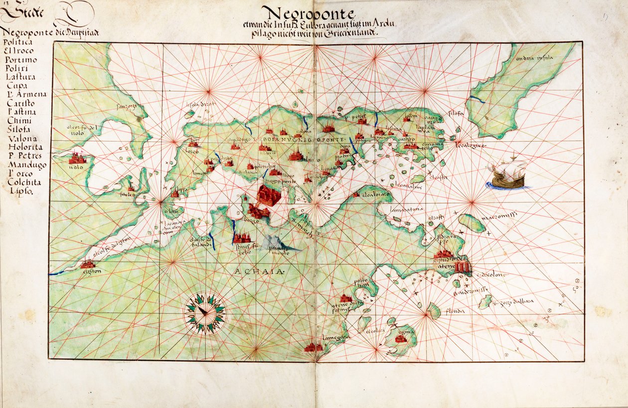 Carte de Négrepont - Battista Agnese