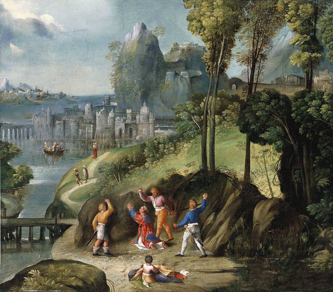 La lapidation de Saint Étienne - Battista Dossi