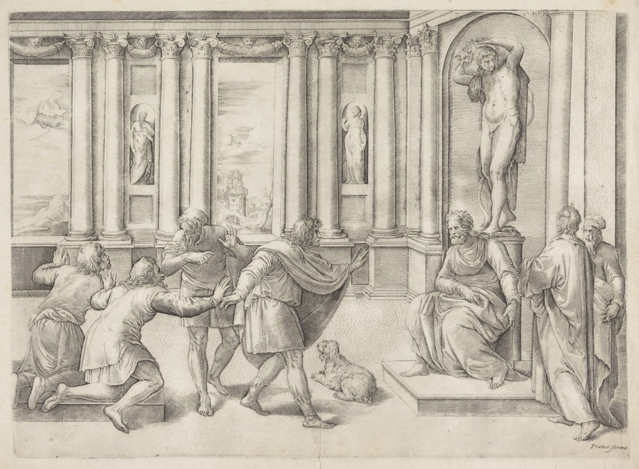Hommes en audience - Battista Franco