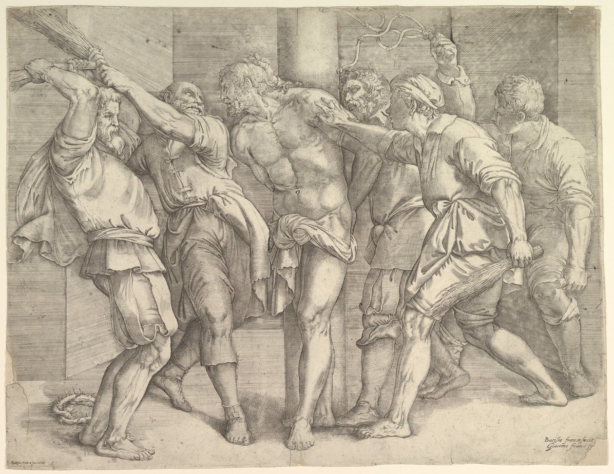 La Flagellation - Battista Franco Veneziano